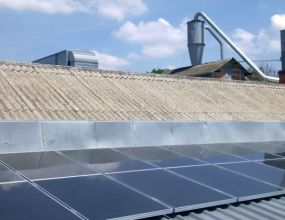 2,3 kWp teljesítményű napelemes rendszer egy nagylengyeli műhely épületén